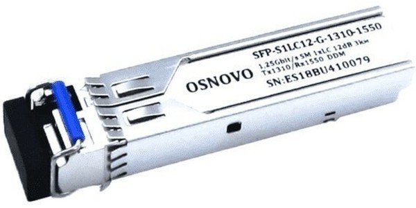 

Модуль SFP OSNOVO (SFP-S1LC12-G-1310-1550), Серебристый