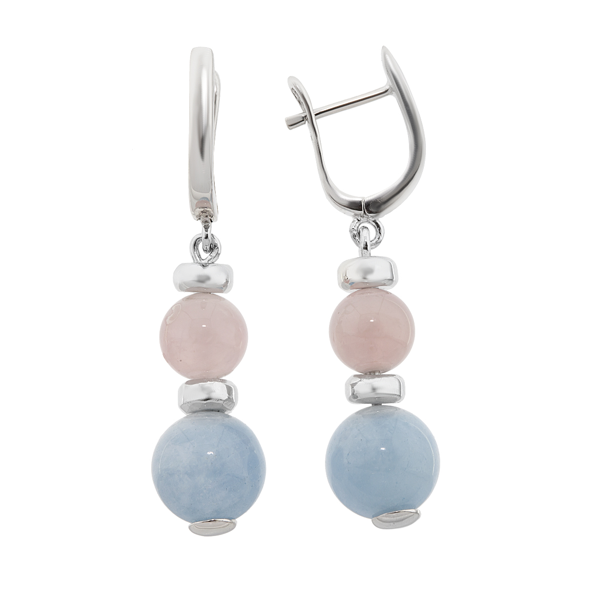 

Серьги женские из серебра Balex Jewellery 2432930200, кварц/аквамарин