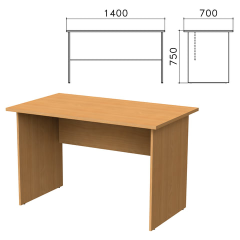 фото Стол письменный "монолит", 1400х700х750 мм, цвет бук бавария, см2.1