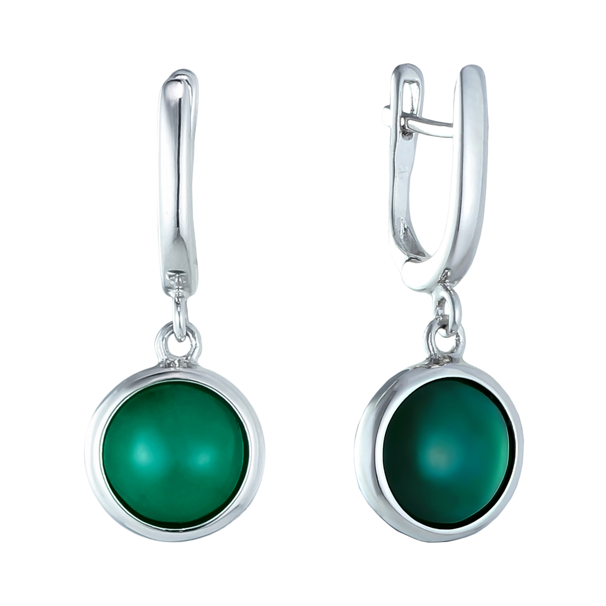 

Серьги подвески из серебра Balex Jewellery 2432930242, агат, 2432930242