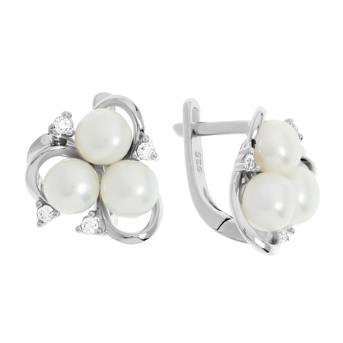 

Серьги женские из серебра Balex Jewellery 2433930252, жемчуг/фианит