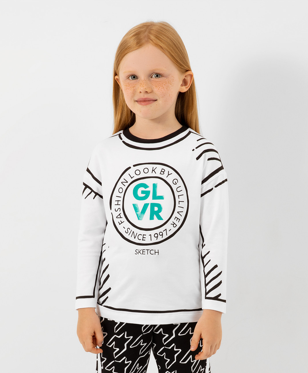 

Лонгслив детский Gulliver 22201GMC1205 цв. белый р. 110, 22201GMC1205