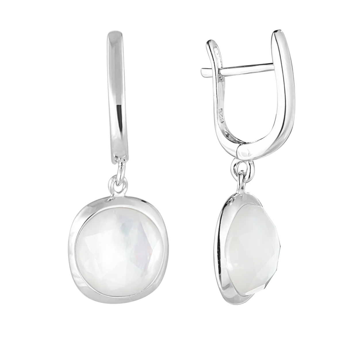 

Серьги женские из серебра Balex Jewellery 2436930222, перламутр/горный хрусталь, 2436930222