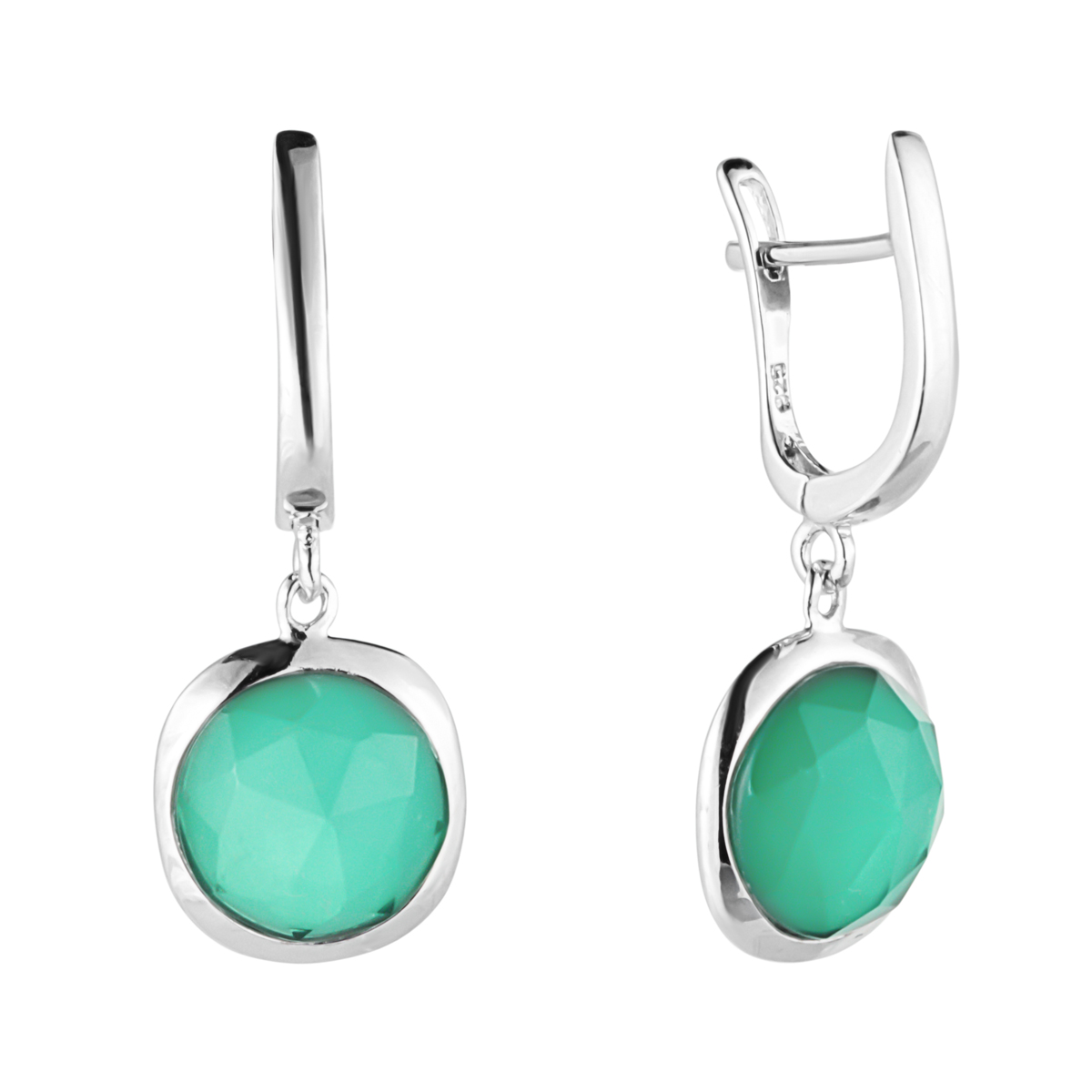 

Серьги женские из серебра Balex Jewellery 2436930224, агат/горный хрусталь, 2436930224