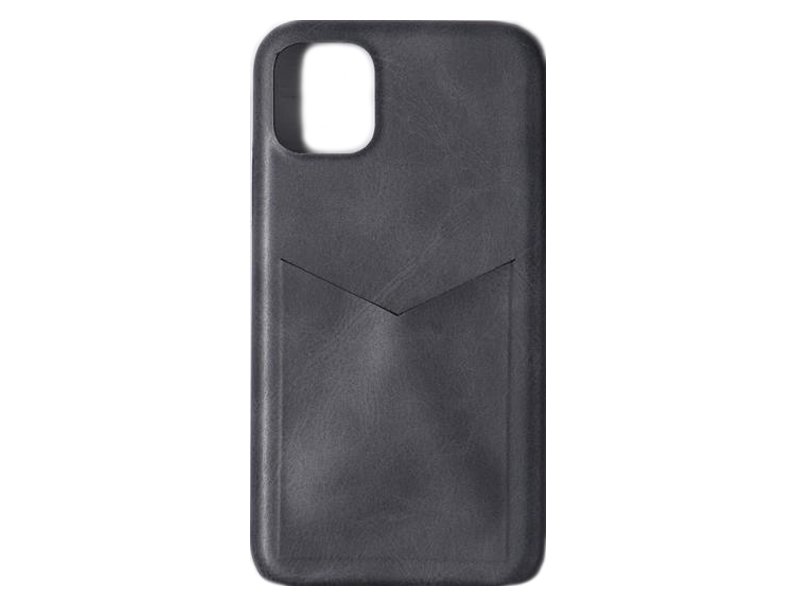 фото Чехол luazon для apple iphone 11 leatherette с отсеком под карты black 5864451