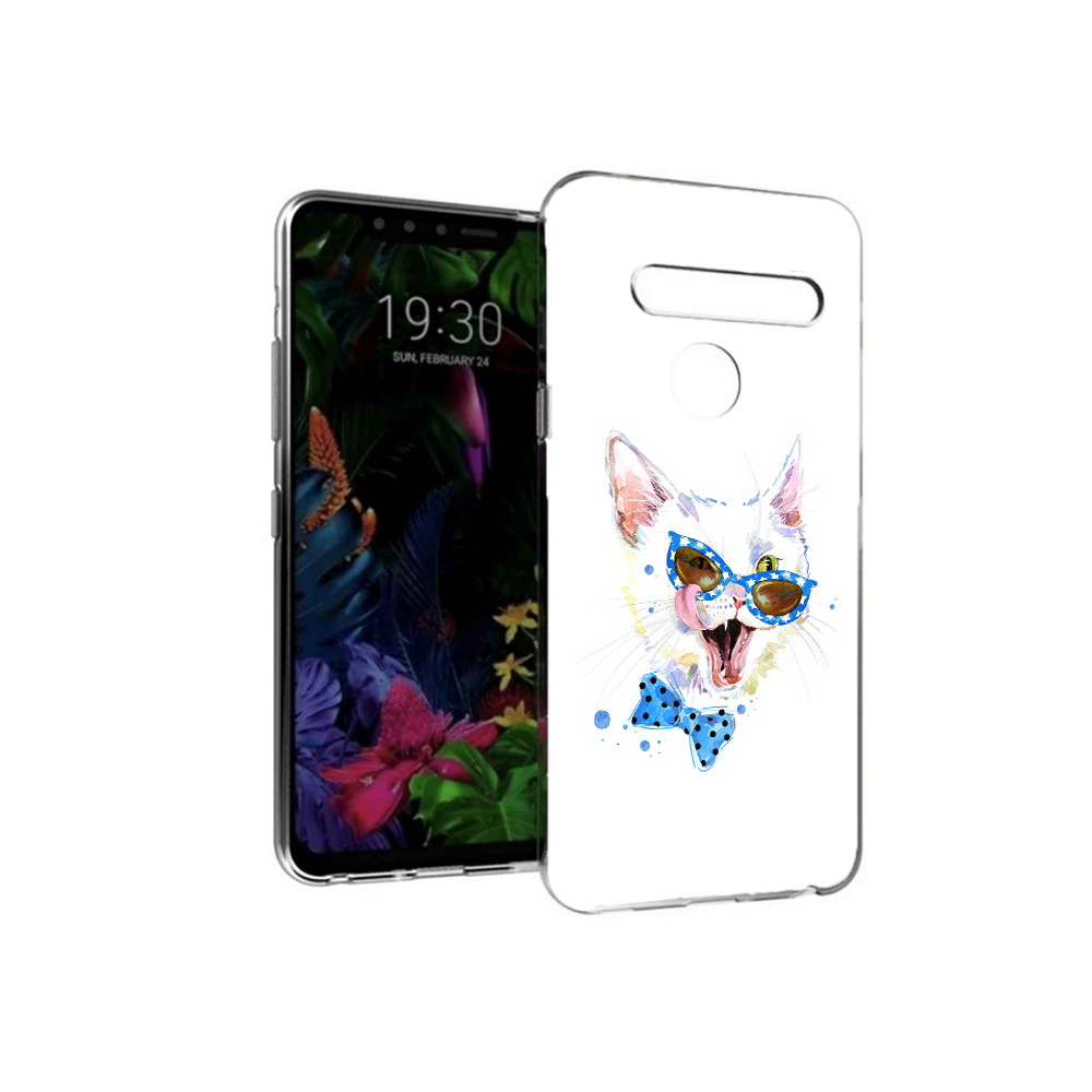 

Чехол MyPads Tocco для LG G8 белый кот (PT135945.76.229), Tocco