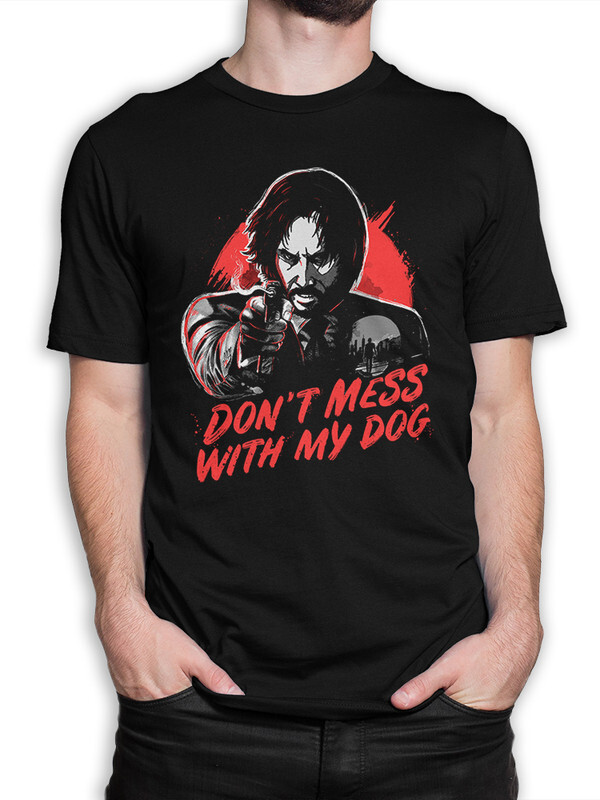 фото Футболка мужская design heroes джон уик - don't mess with my dog черная 2xl