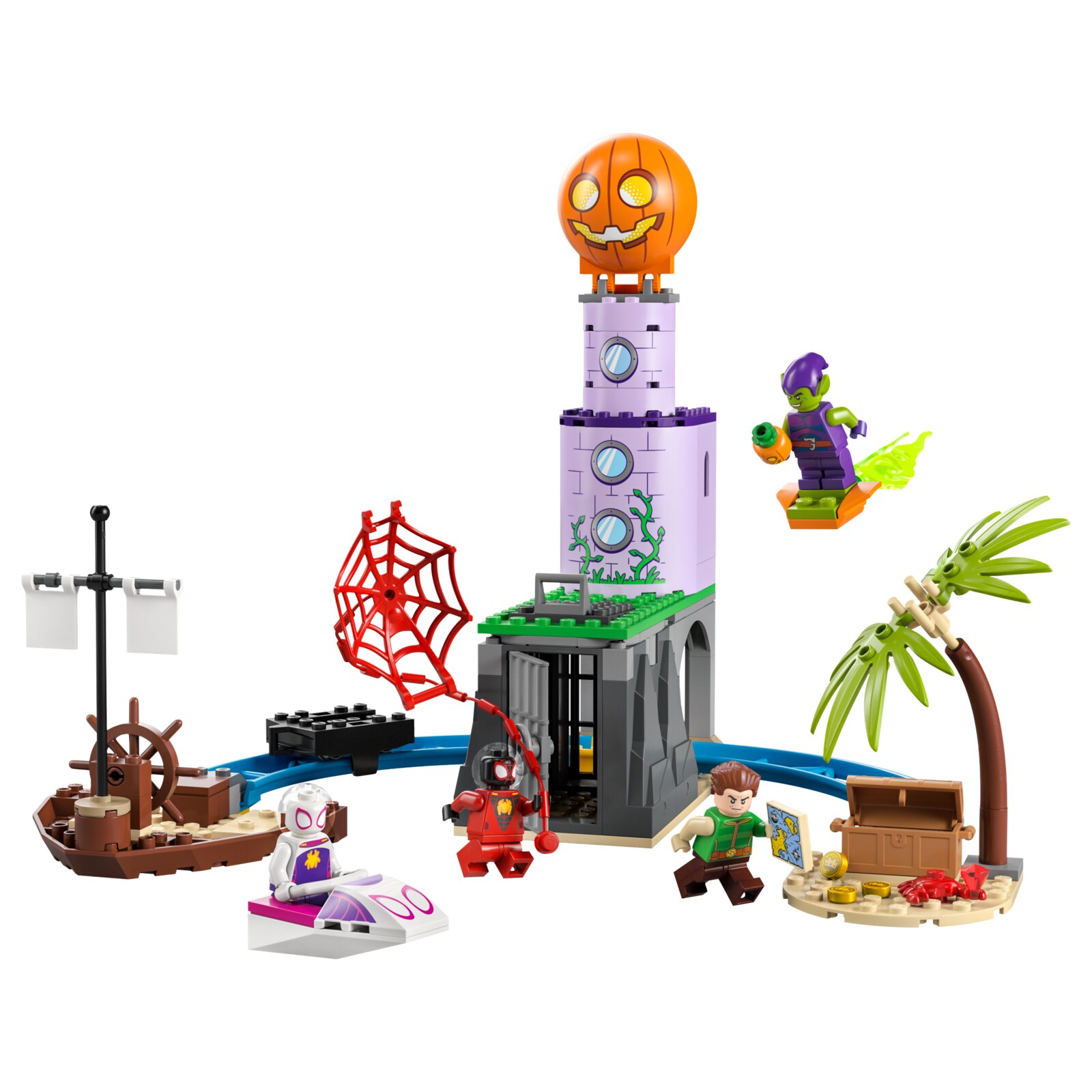 Конструктор LEGO Super Heroes Команда Пауков на маяке Зеленого Гоблина, 149 деталей, 10790