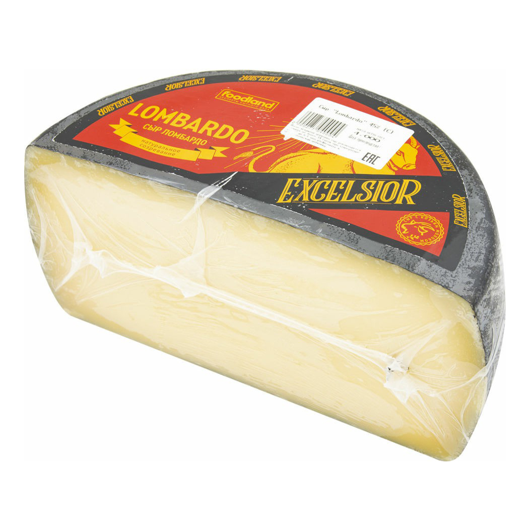 

Сыр твердый Excelsior Lombardo с козьим молоком цилиндр 45% +-550 г