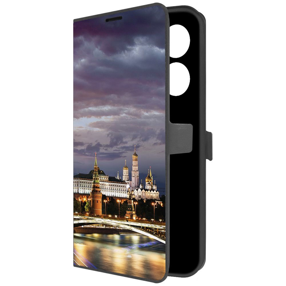 

Чехол-книжка Krutoff Eco Book для TECNO Camon 20 Pro 5G Россия, Московский Кремль (черный)