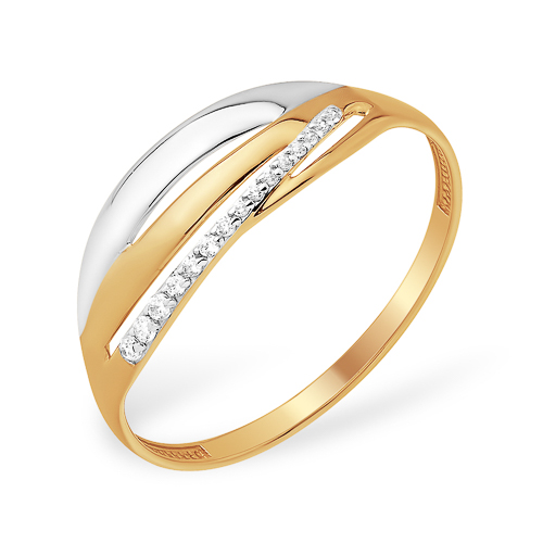 

Кольцо из золота р.  ЯХОНТ Золотой 181961, фианит, 181961