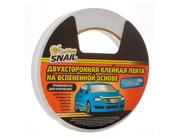 

Клейкая лента Golden Snail Двухсторонняя 15mm x 5m GS 8006, GS 8006