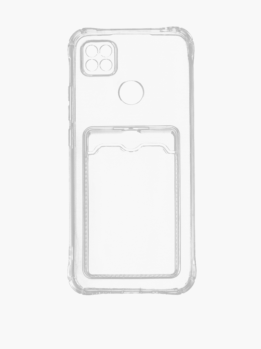 Чехол для Xiaomi Redmi 10A, Redmi 9C С Картхолдером, Прозрачный, С Принтом Котик С Ушками