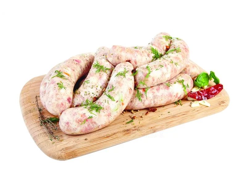 

Колбаски из индейки с овощами охлажденные
