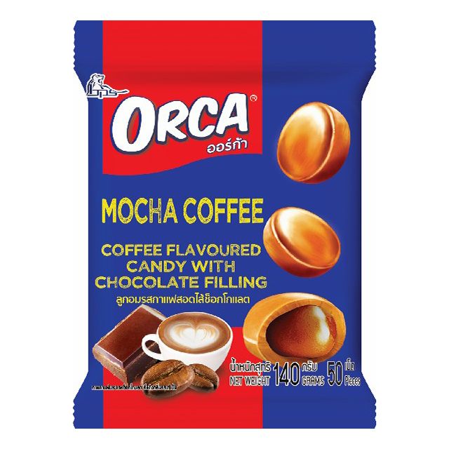 Конфеты карамельные Orca со вкусом кофе и шоколадной начинкой 140 г