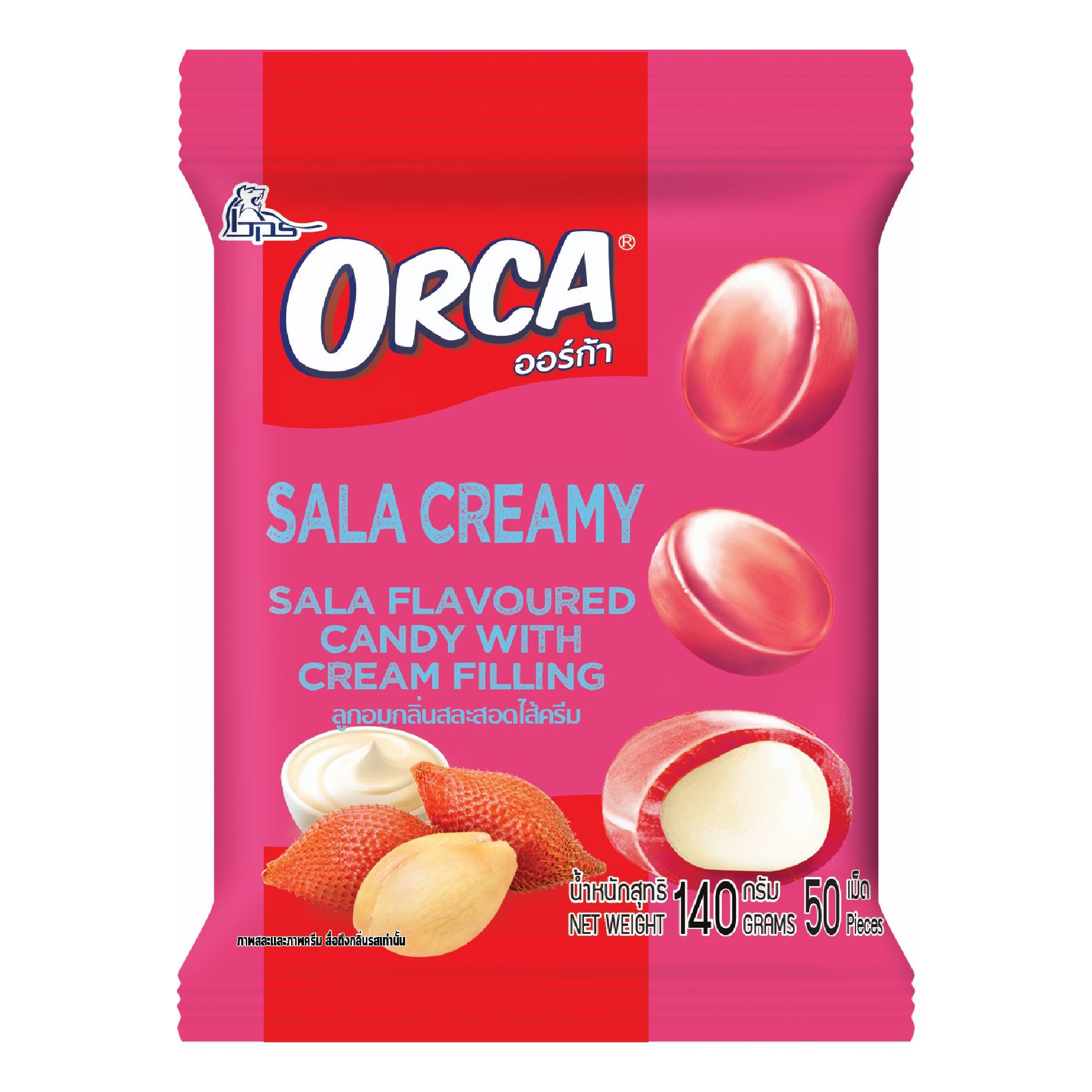 Конфеты карамельные Orca со вкусом змеиного фрукта 140 г