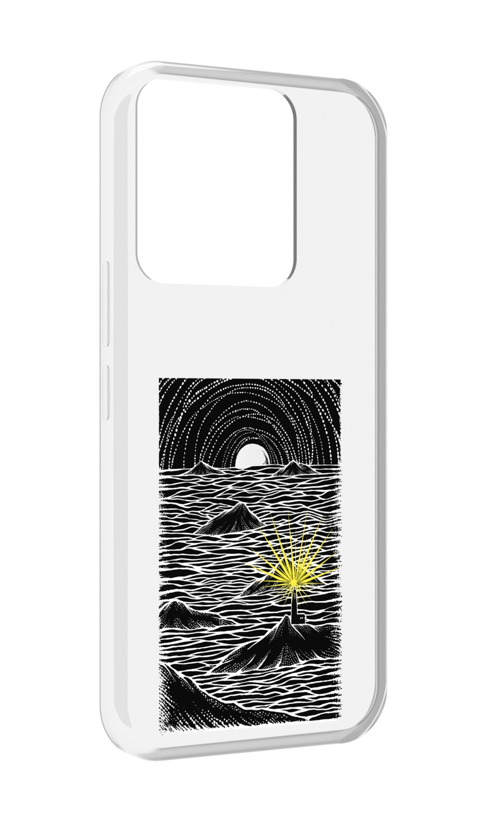 

Чехол MyPads маяк в черно белом море для Tecno Spark Go 2022 / Tecno Spark 8C, Прозрачный, Tocco