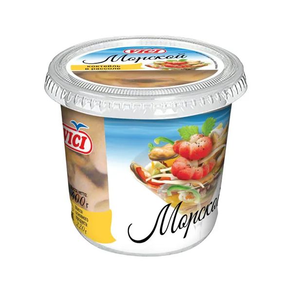 

Коктейль из морепродуктов Vici Морской в рассоле 400 г