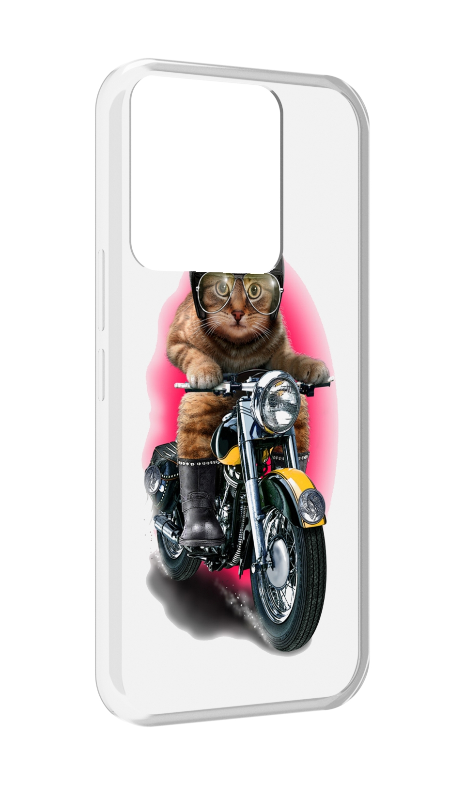 

Чехол MyPads мото-кот для Tecno Spark Go 2022 / Tecno Spark 8C, Прозрачный, Tocco