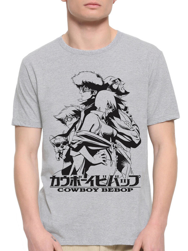 фото Футболка мужская dreamshirts ковбой бибоп - cowboy bebop серая 2xl