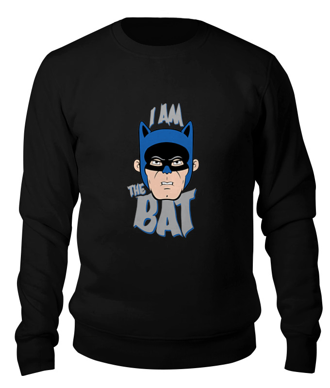 

Свитшот Printio I am the bat черный L, I am the bat