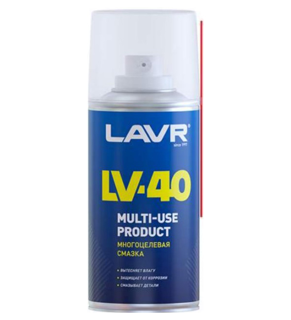 

LAVR LN1484 LAVR СМАЗКА МНОГОЦЕЛЕВАЯ LV-40, 210 МЛ