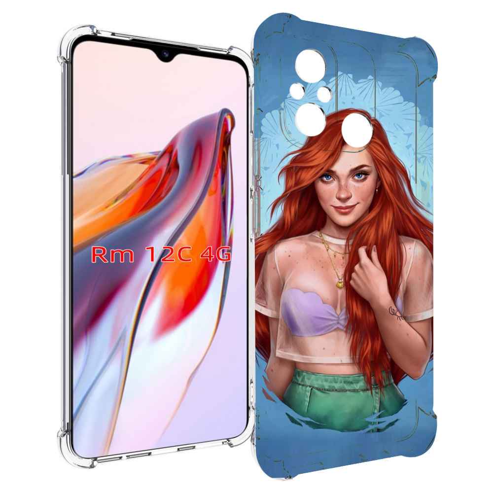 

Чехол MyPads девушка-в-голубом-фоне женский для Xiaomi Redmi 12C / Poco C55, Tocco
