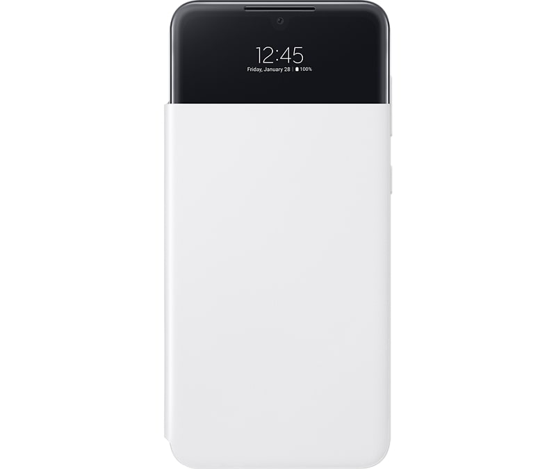 

Чехол Samsung Smart S View Wallet Cover A33 5G белый (EF-EA336PWEGRU), Smart S View Wallet Cover A33 5G белый (EF-EA336)
