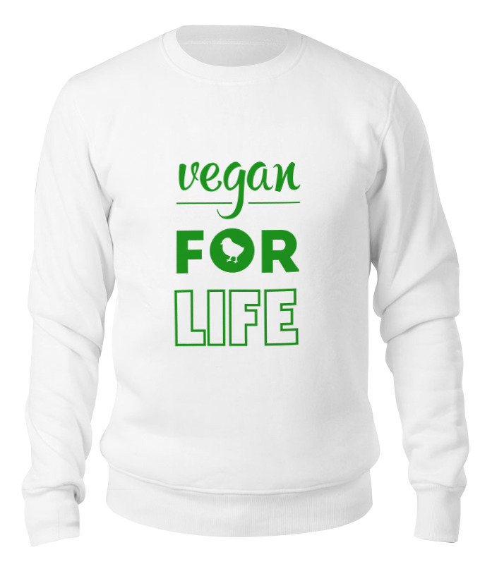 

Свитшот Printio Vegan for life белый S, Vegan for life