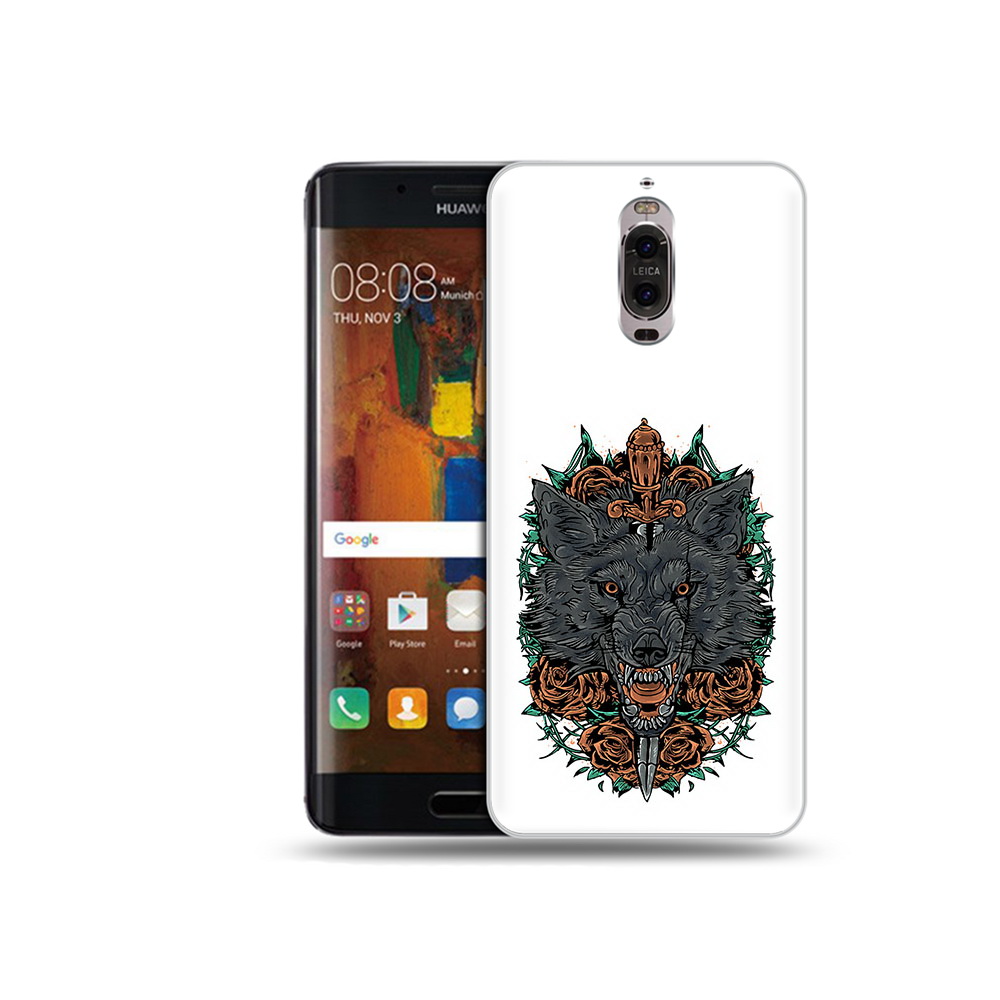 

Чехол MyPads Tocco для Huawei Mate 9 Pro красивый злой волк (PT50613.55.409), Прозрачный, Tocco
