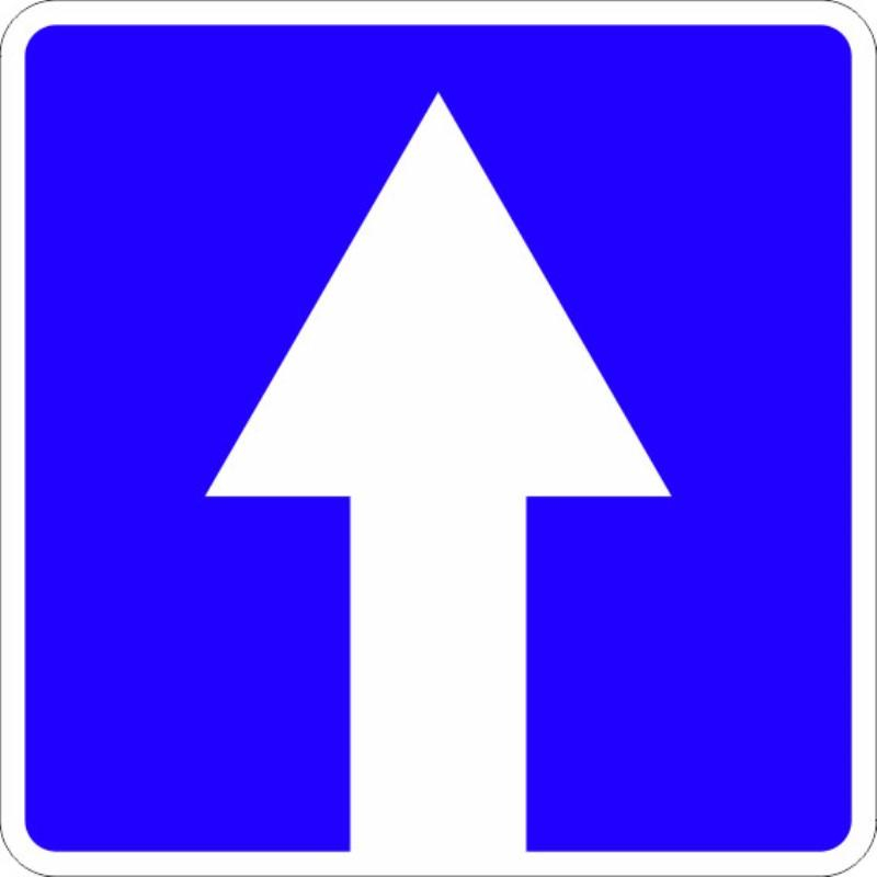 фото Знак дорожный 5.5 дорога с односторонним движением технотерра