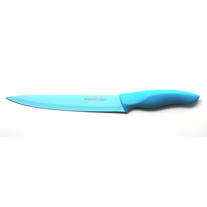 фото Нож для нарезки microban 20 см цвет синий 8s-b atlantis