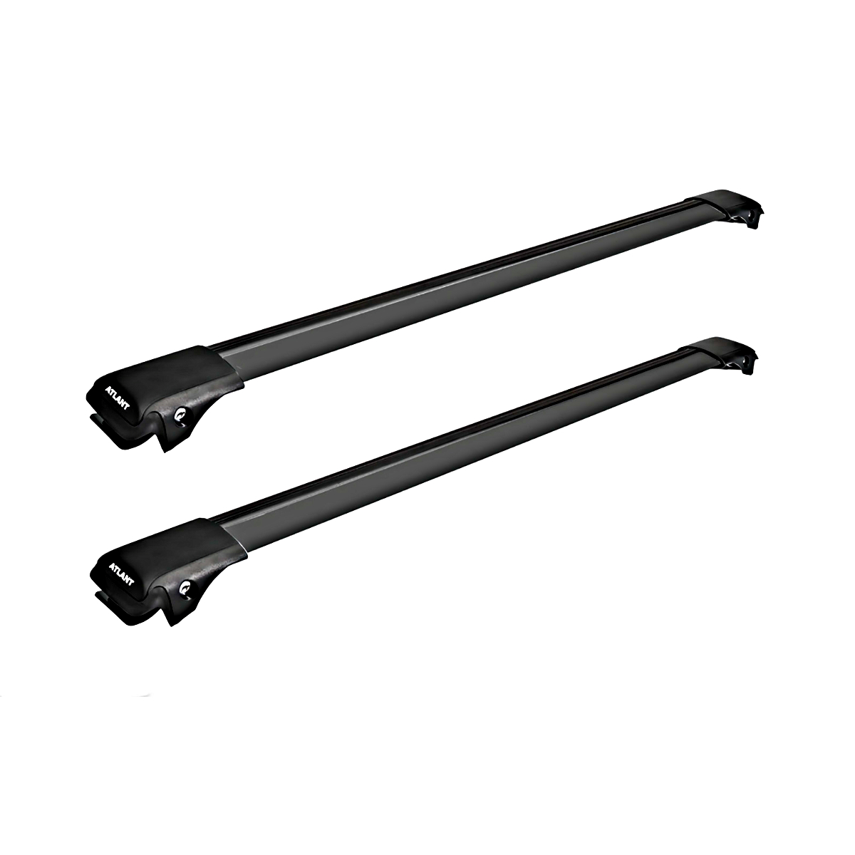

Багажник на крышу Atlant (опора I), черные крыловидные дуги на Ауди А6 Олроуд С7 2012-2019, Черный