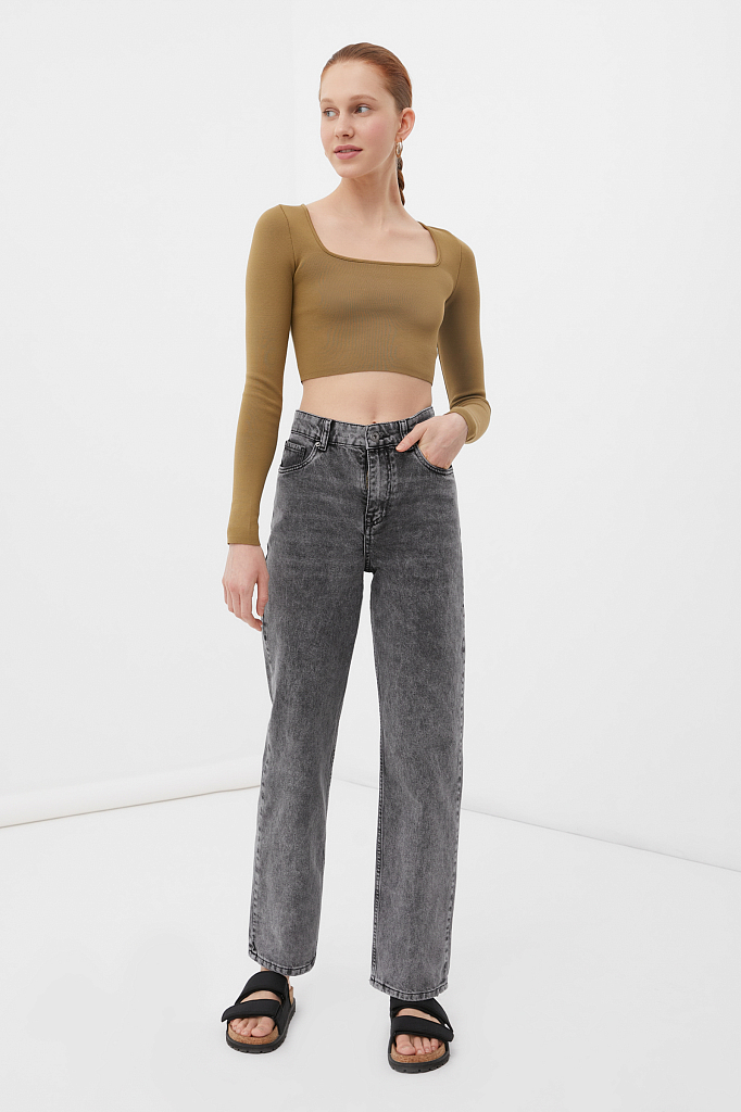 

Джинсы женские Finn Flare FBC15014 серые W25/L32, FBC15014