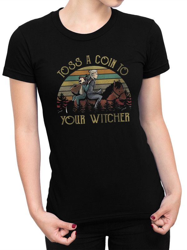 

Футболка женская DreamShirts Studio Ведьмак и Лютик - The Witcher 1 черная S, Черный, Ведьмак и Лютик - The Witcher 1