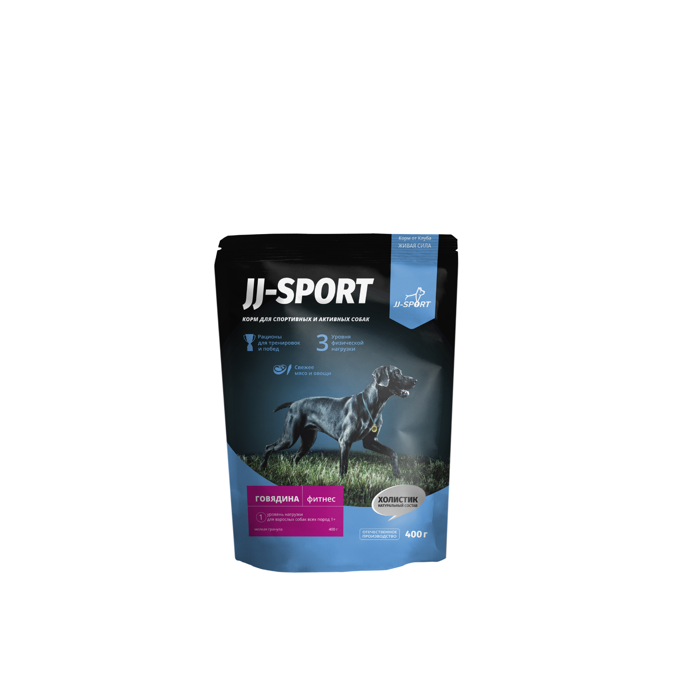 Сухой корм для собак JJ-Sport Живая сила Фитнес говядина, мелкая гранула, 0,4 кг