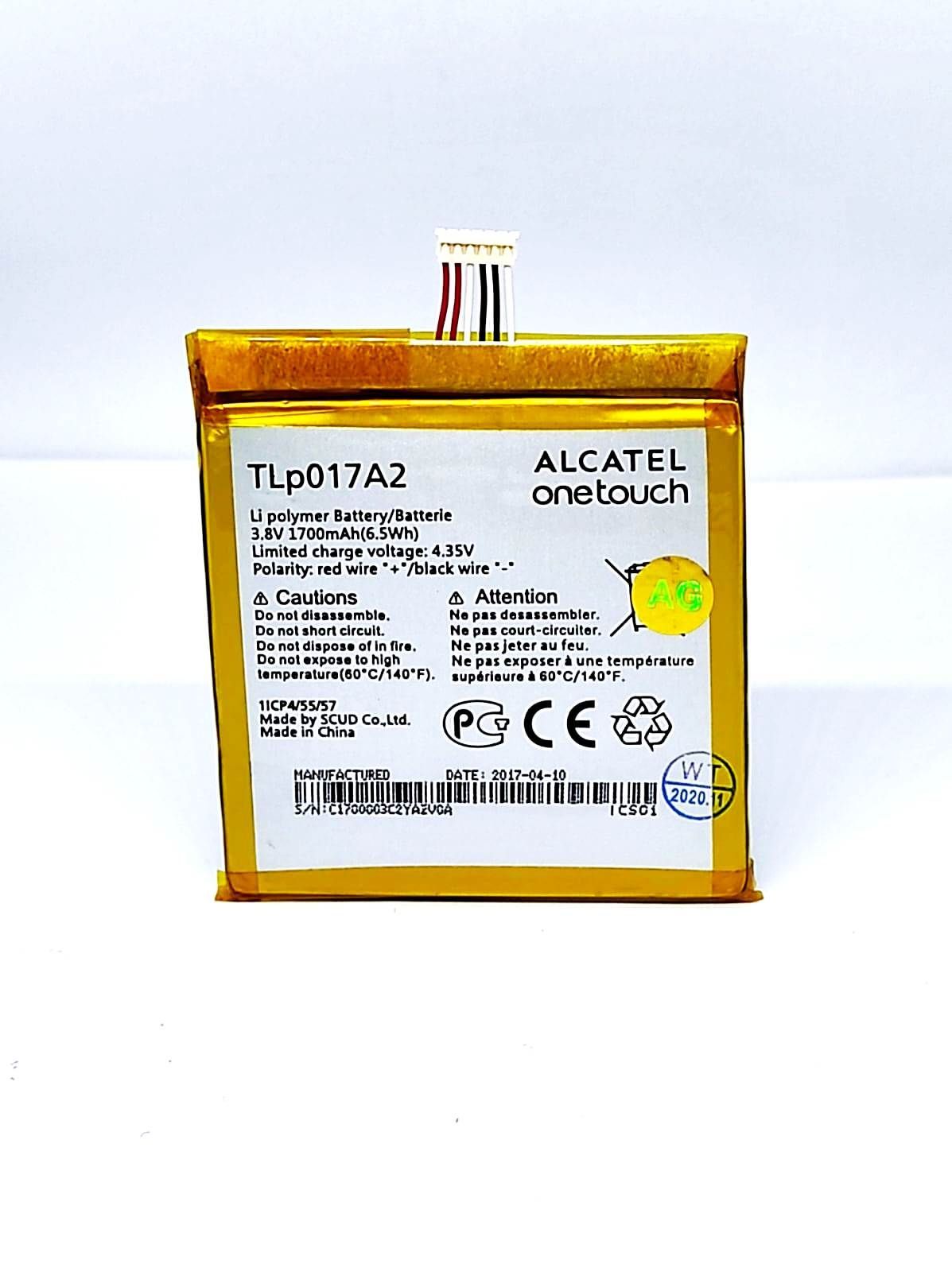 

Аккумулятор для телефона TLp017A2 / TLp017A1 Alcatel OneTouch Idol Mini 6012D мАч 1700