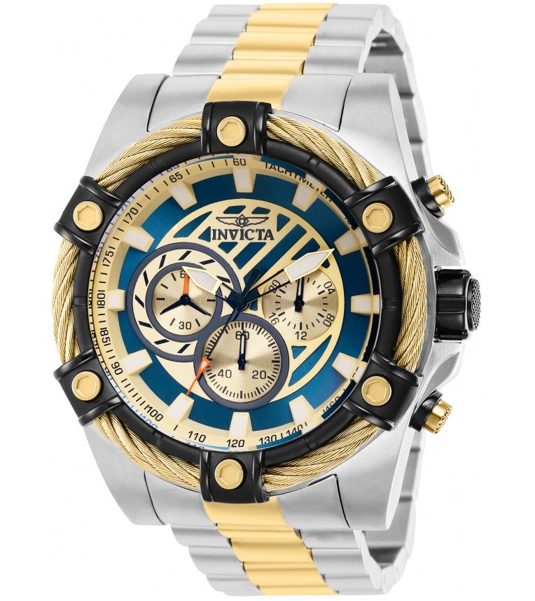 Наручные часы мужские INVICTA 38957 серебристые/золотистые