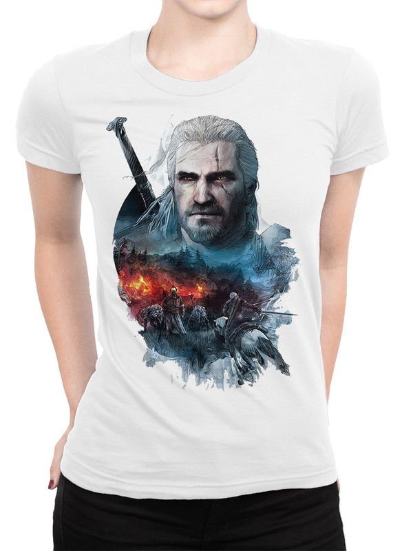 

Футболка женская DreamShirts Studio The Witcher - Ведьмак Геральт 1 белая 2XL, Белый, The Witcher - Ведьмак Геральт 1