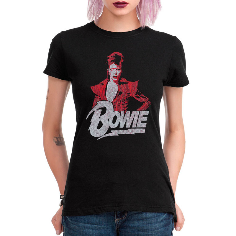 

Футболка женская Dream Shirts Дэвид Боуи 555958111 черная M, Дэвид Боуи 555958111