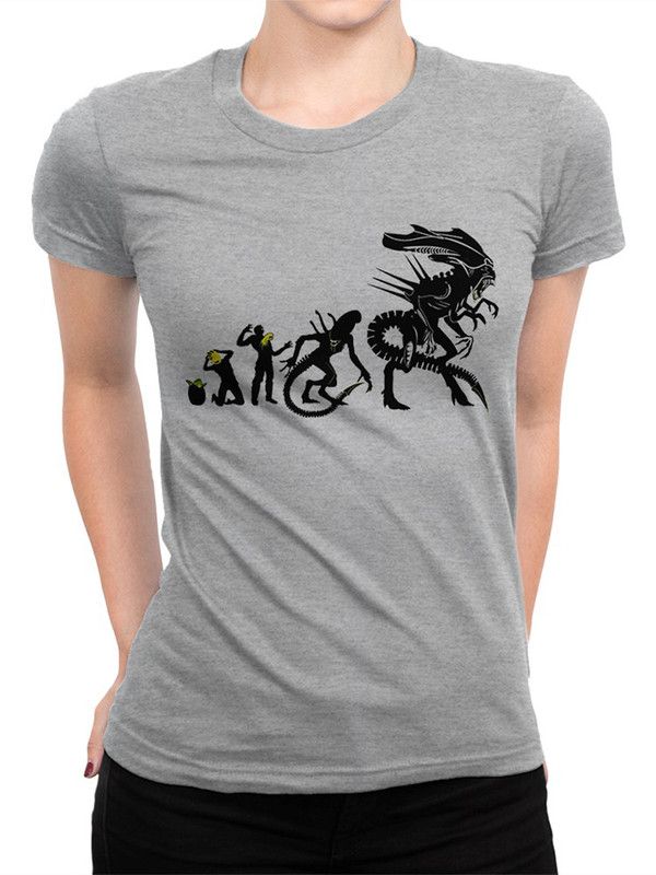

Футболка женская DreamShirts Studio Чужой - Эволюция Ксеноморфа 1 серая XS, Серый, Чужой - Эволюция Ксеноморфа 1