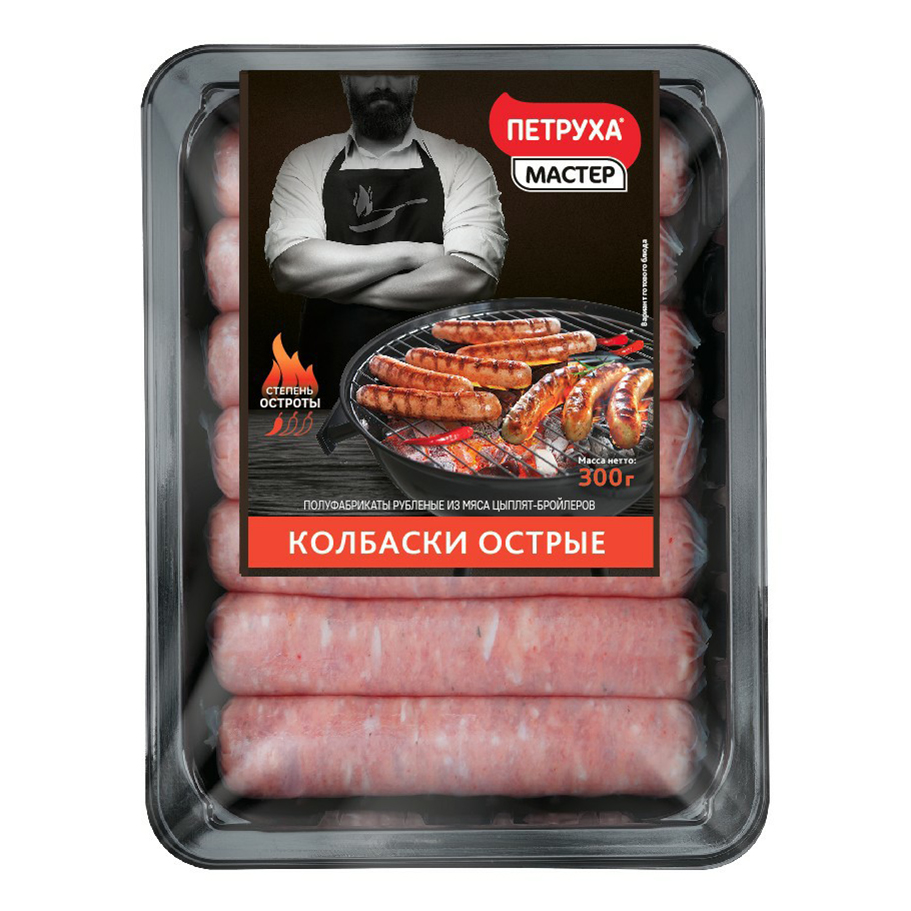 

Колбаски куриные Петруха острые охлажденные 300 г