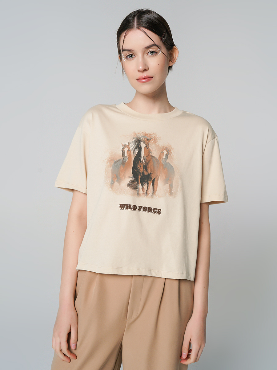 

Футболка женская ТВОЕ 90044 бежевая XS, 90044