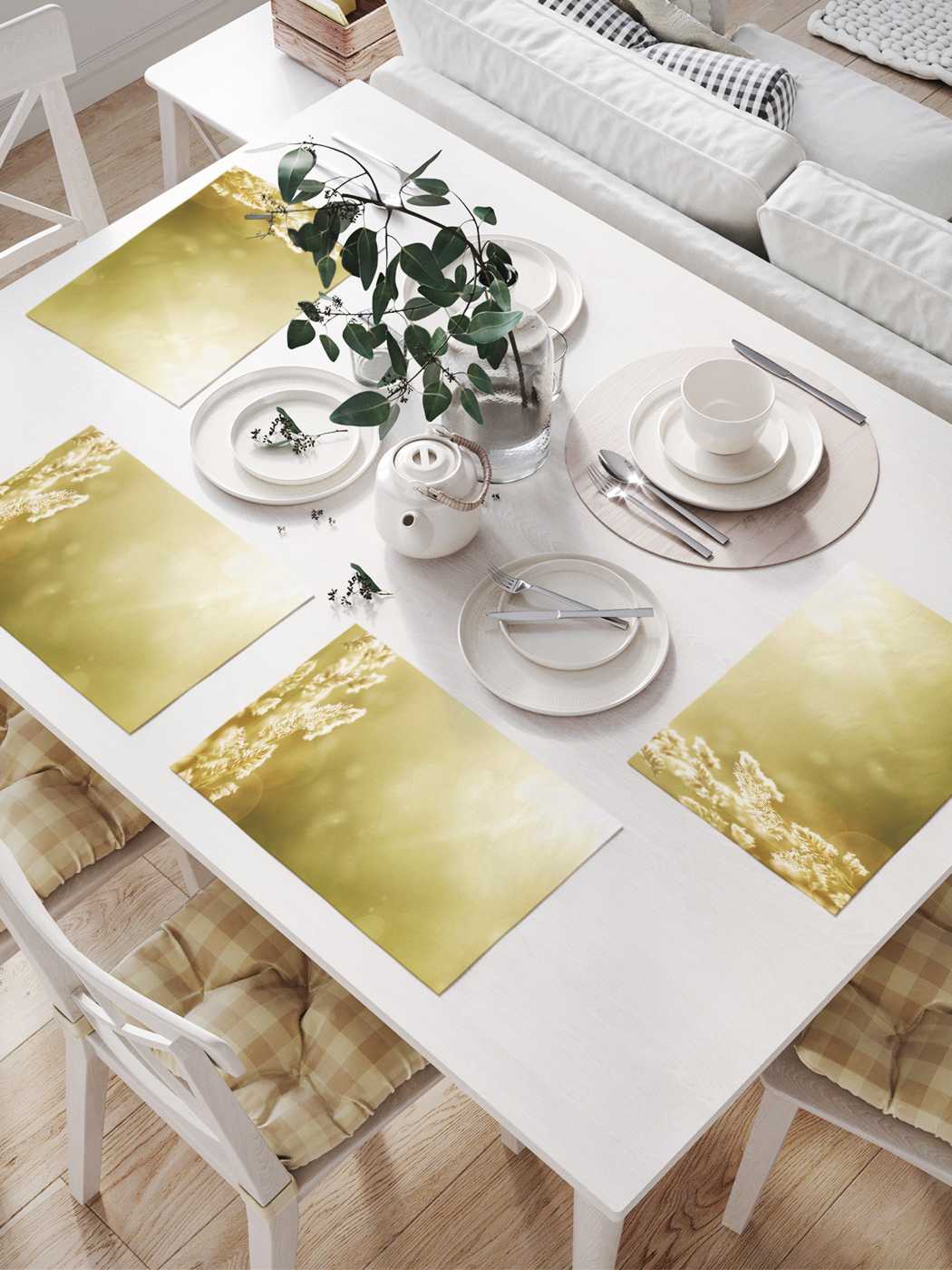 

Комплект салфеток JoyArty "Осеннее утро" (32х46 см, 4 шт.), Оранжевый