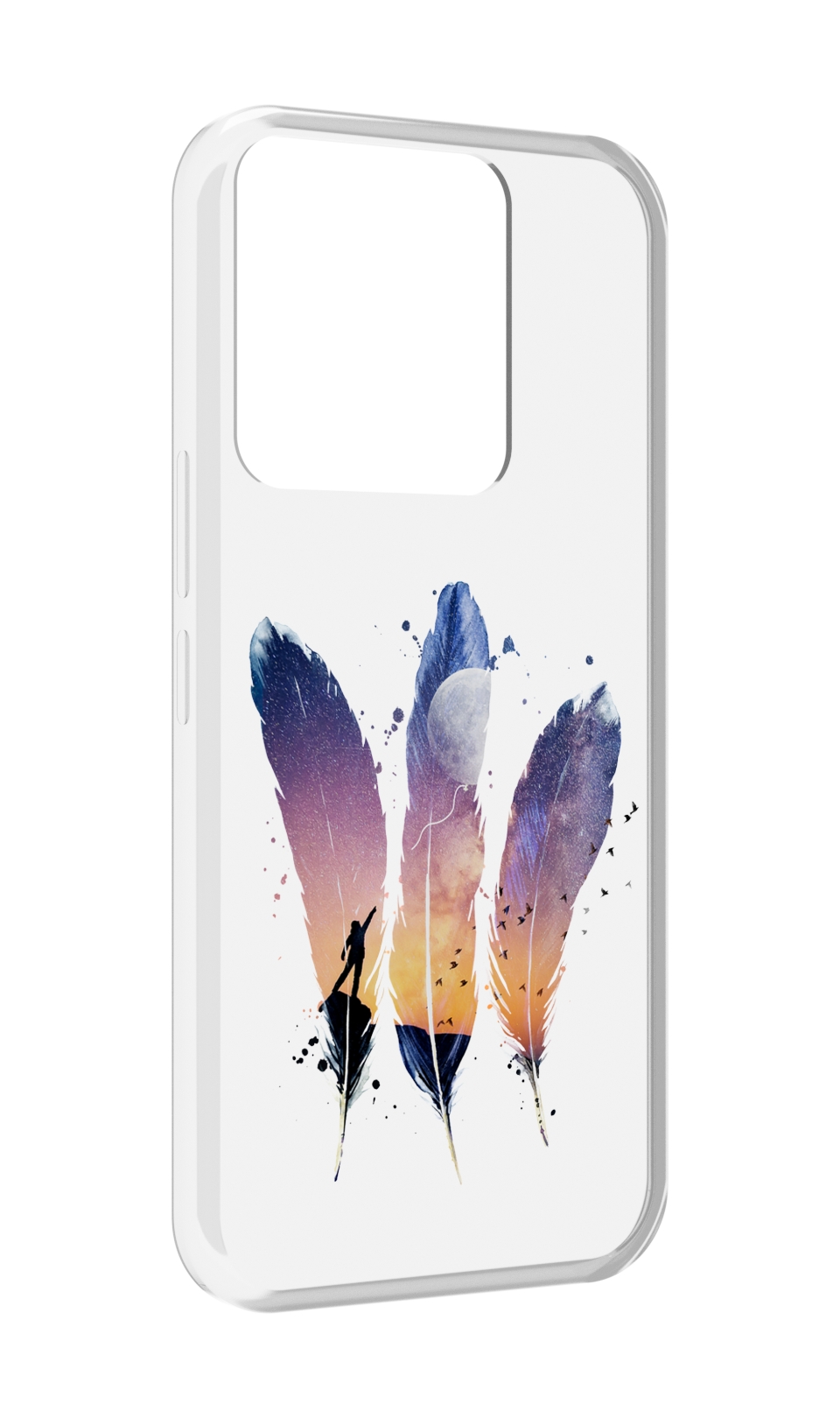 

Чехол MyPads небесные перья для Tecno Spark Go 2022 / Tecno Spark 8C, Прозрачный, Tocco