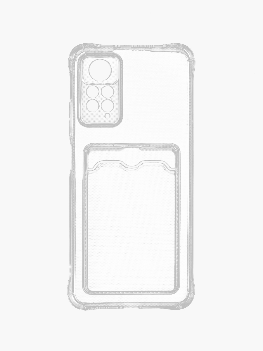 фото Чехол для xiaomi redmi note 11 pro 4g, 11 pro 5g с картхолдером и принтом цветочки акварел zibelino