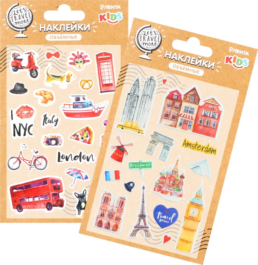 

Наклейки объемные Little Friends 10 х 15 см
