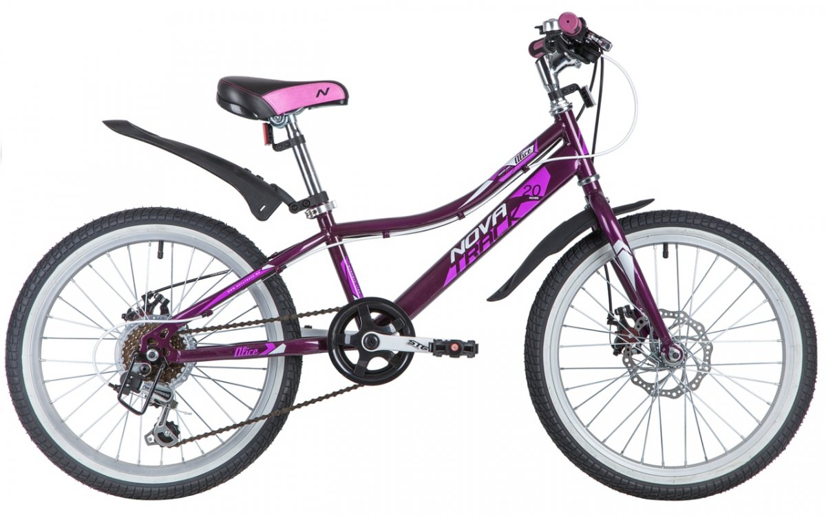Велосипед Novatrack Alice Disc 20 2021 One Size пурпурный