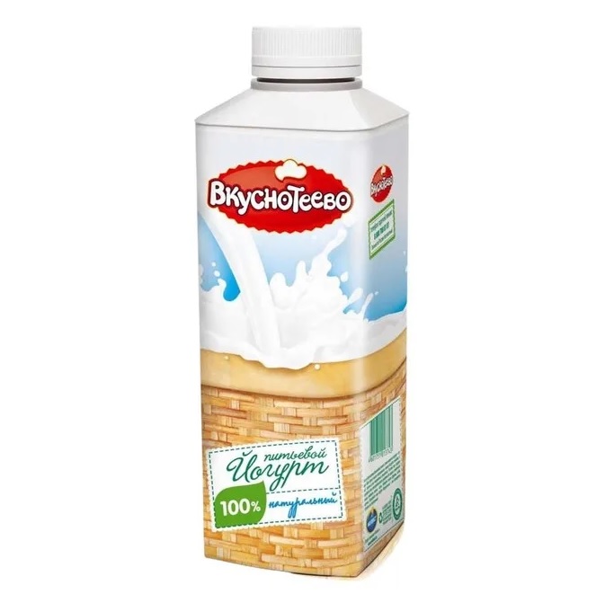

Питьевой йогурт Вкуснотеево натуральный 2,5% БЗМЖ 750 г