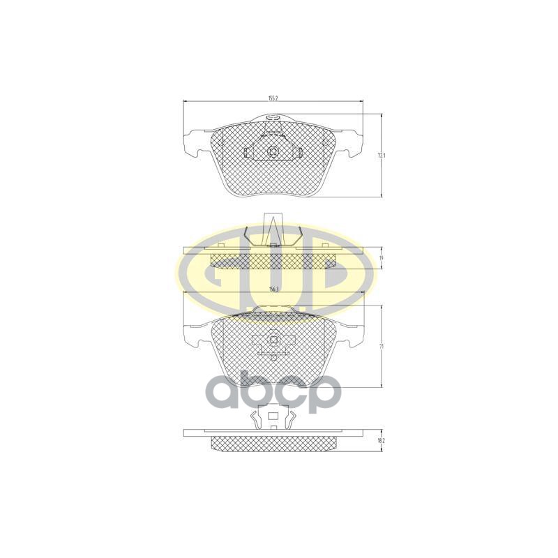 

Колодки Торм Передн Vol S60 I 00-10/Vol S80 I 98-06/Vol V70 Mk Ii 00-07/Vol Xc90 I 02- G.U